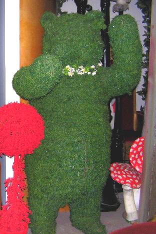 TOPIARY BEAR,  Faux Green Grass 1.4m High